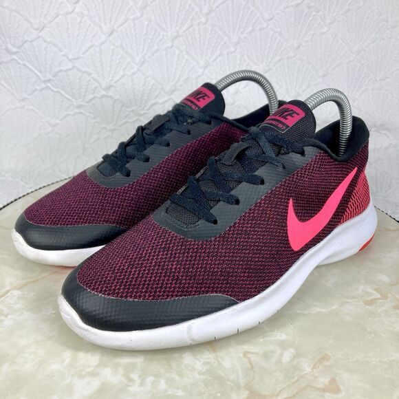 Nike Sneakers Womens 8 Black Pink Flex Experience RN 7 Workout Running Gym Shoes - Picture 5 of 12